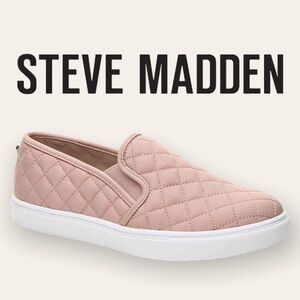 Steve Madden Quilted Pink Slip Ons